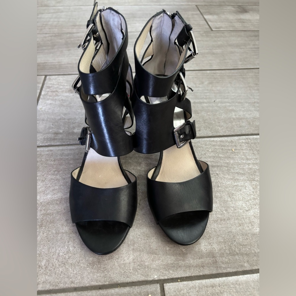Michael Kors Black Buckle Heels